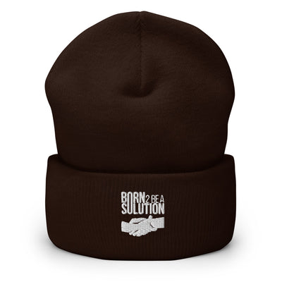 Born 2 Be A Solution Cuffed Beanie