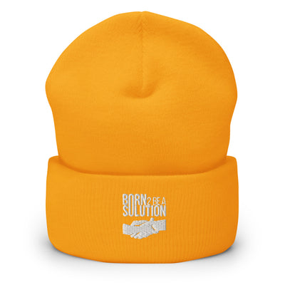 Born 2 Be A Solution Cuffed Beanie